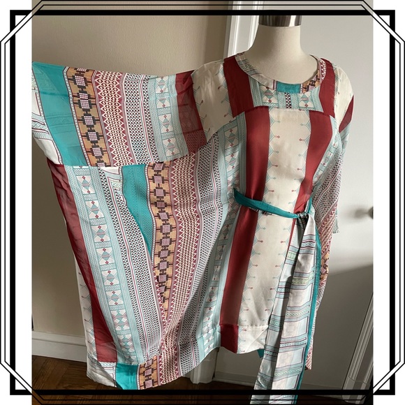 Issa London Dress ..Circa 2000 100% Silk poncho tunic dress - Picture 4 of 10